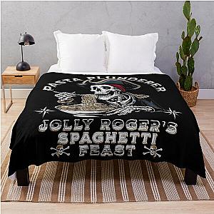 PASTA PIRATE EATING SPAGHETTI HALLOWEEN THROW BLANKET