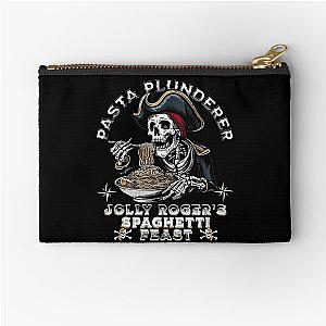 PASTA PLUNDERER - PIRATE EATING SPAGHETTI - HALLOWEEN Zipper Pouch