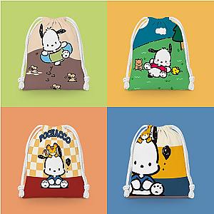 Pochacco Cute Sanrio Cartoon Dog Waterproof Drawstring Pocket Storage Bag