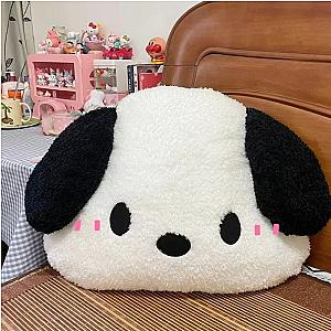 Pochacco Sanrio Black and White Stuffed Doll Car Headrest Neck Pillow