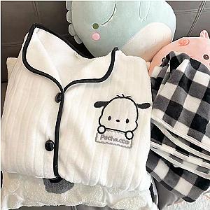 Pochacco Women Winter Warm Flannel Pajamas