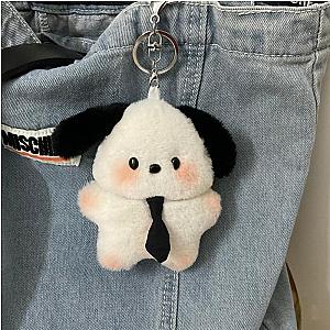 Pochacco Plush Cute Sanrio Necktie Dolls Keychain