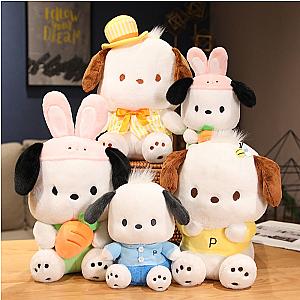 20-30cm White Pochacco Cosplay Sitting Puppy Plush