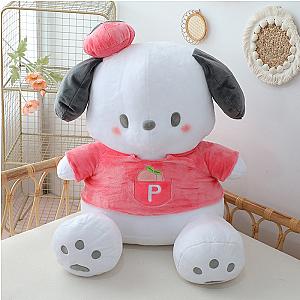 30-60cm White Pochacco Pink Shirt Big Size Doll Plush