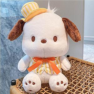 40cm White Pochacco Sititng Doll Wearing Clothes Plush