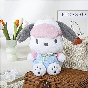 25CM White Pochacco With Eye Mask Sitting Doll Plush