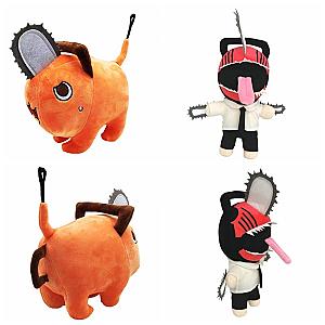 15-40cm Orange Cosplay Standing Orange Dog Chainsaw Man Plush