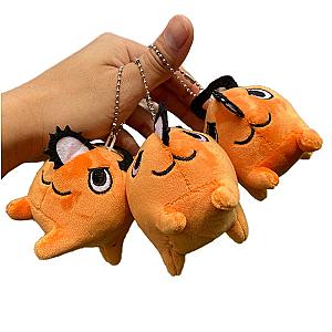 Pochita Cosplay Orange Dog 10cm Plush Toys Keychains