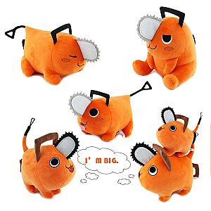 10-40cm Orange Pochita Chainsaw Man Cosplay Dog Doll Plush