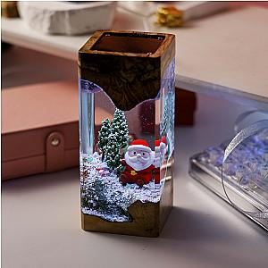 Christmas Snowman Santa Resin Lamp - Breakwooden BR2812