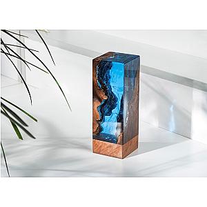 Epoxy Lamp - Custom Night Light Deep Blue Sea - Breakwooden BR2812