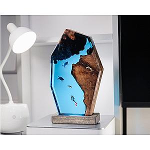 Epoxy Lamp - Custom Night Light Deep Ocean - Breakwooden BR2812