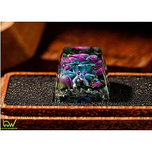 BLUE PURPLE-TAIL KYUUBI- ARTISAN KEYCAP - Breakwooden BR2812