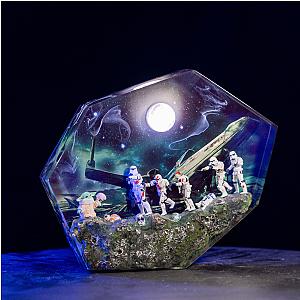 Alien & Zombie Astronauts Halloween Epoxy Lamp - Breakwooden BR2812