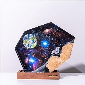 Interstellar Epoxy Lamp - Custom Night Light Hexagon 3 - Breakwooden BR2812