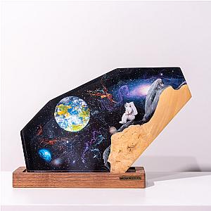 Interstellar Epoxy Lamp - Custom Night Light Hexagon 2 - Breakwooden BR2812