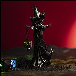 Witch Lantern Black Resin Lamp - Breakwooden BR2812