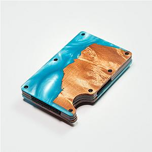 Custom Ocean Blue Business Card Holder - Breakwooden BR2812