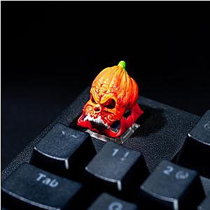 Halloween Skull Pumpkin Artisan Keycap - Breakwooden BR2812