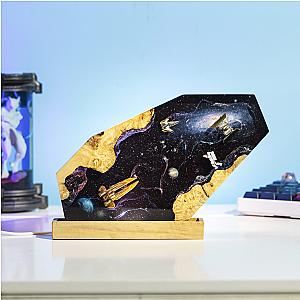 Spaceships & Astronaut in Interstellar Resin Lamp - Breakwooden BR2812