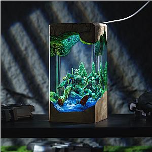 Broken Gundam in Deep Ocean Resin Lamp - Breakwooden BR2812