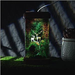 Deer and Landscape Resin Lamp - Breakwooden BR2812