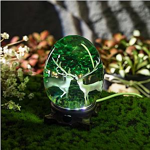 Deer and Landscape Resin Lamp Egg - Breakwooden BR2812