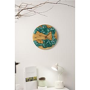 Classic Turquoise Wood Wall Clock - Breakwooden BR2812