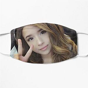 Pokimane Face Masks - Pokimane Sticker - Peace Sign Flat Mask RB2205