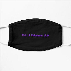 Pokimane Face Masks - Funny Teir 3 Pokimane Sub meme design Flat Mask RB2205