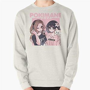 Pokimane Sweatshirts - Pokimane Anime Artwork Pullover Sweatshirt