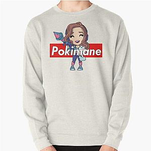 Pokimane Sweatshirts - Pokimane Chibi Art Pullover Sweatshirt