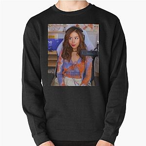 Pokimane Sweatshirts - Black Potrait Pokimane Pullover Sweatshirt