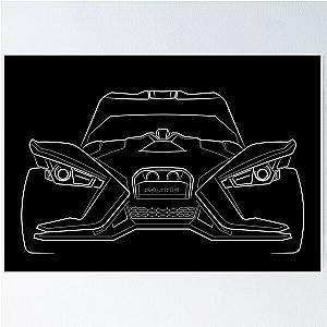 Polaris Slingshot  front stencil, white Poster RB0301