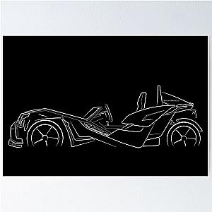 Polaris Slingshot  profile stencil, white Poster RB0301