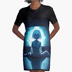 Twisted Poltergeist Anime Graphic T-Shirt Dress