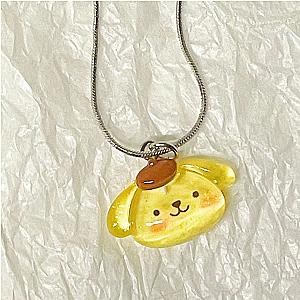 Pompompurin Cartoon Dog Cute Thin Flash Clavicle Necklace