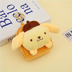 Pompom Purin Yellow Dog Mini Bag Coin Purse Keychain