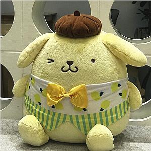 32-48cm Yellow Pom Pom Purin Sitting Dog Large Toy Plush