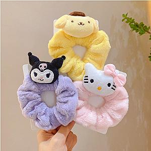 Pompom Purin Yellow Cartoon Dog Large Intestine Hair Band