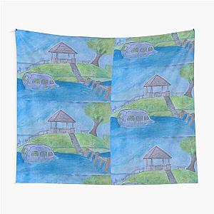 ponyo landscape Tapestry