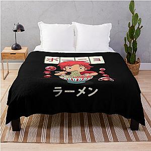 Ponyo Ramen Throw Blanket