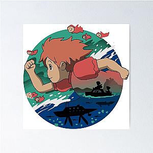 Suzuki Haruki Ponyo on the cliff by the Sea Poster
