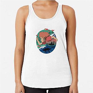 Kelvin Ponyo on the Sea Lungaku Racerback Tank Top