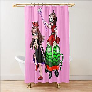 Fan art of Kiki and Ponyo Shower Curtain