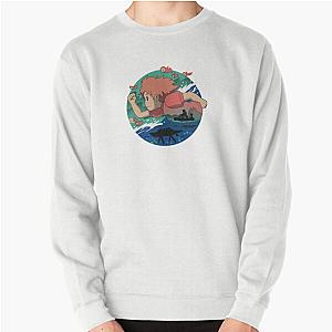 Kelala Ponyo on the Cliff by the Sea Pullover Sweatshirt