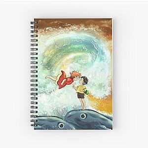 Ponyo and the Great Wave Spiral Notebook