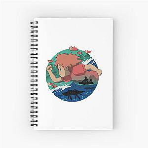 Katyusha Ponyo on the cliff by the Sea Spiral Notebook