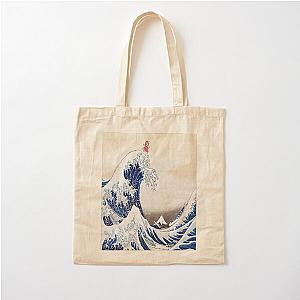 Ponyo Riding the Cotton Tote Bag