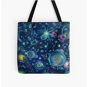Ponyo Painting Jellyfish Anime Underwater Tote Bag